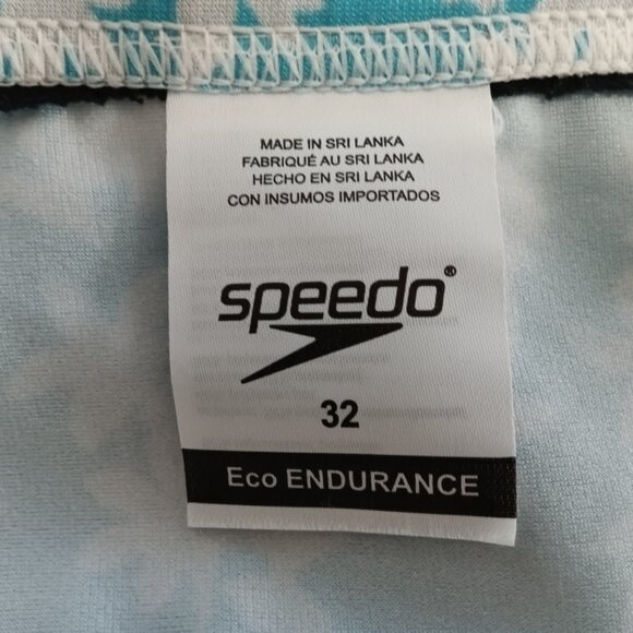SPEEDO SWIM BRIEF, SIZE 32", BLUE PATTERN - (*) Pre-owned - Picture 3 of 7